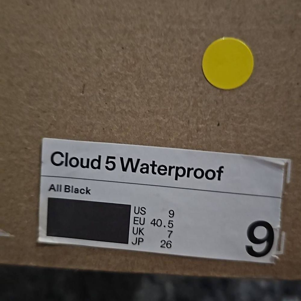 On Running Women's Cloud 5 Running Shoe in All Black
Waterproof 
Box as is Size - Picture 7 of 7